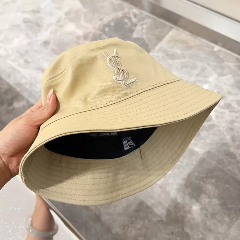 CHEAP Saint Laurent x New Era Cassandre Bucket Hat In Canvas Yellow 0119