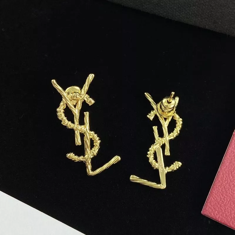 CHEAP Saint Laurent Opyum Earrings In Rope Metal Gold 0116