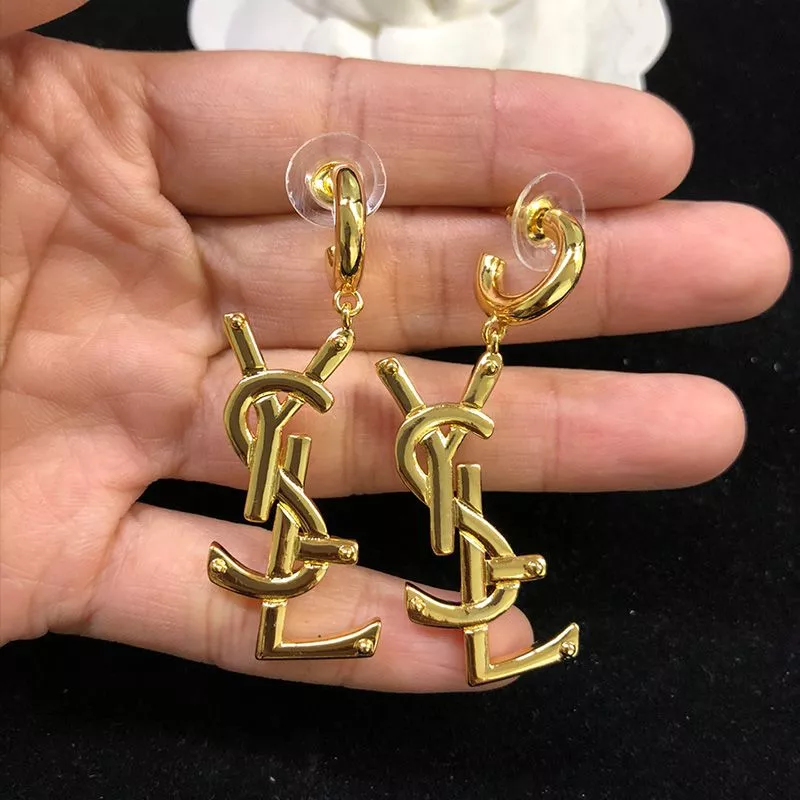 CHEAP Saint Laurent Opyum Pendant Earrings In Metal Gold 0118