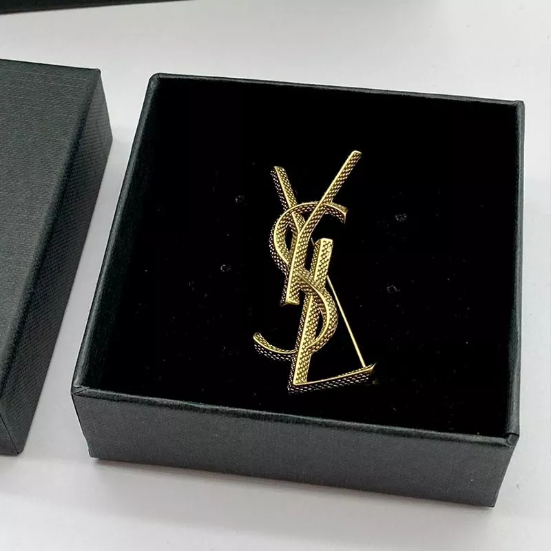 CHEAP Saint Laurent Opyum Brooch In Snake Metal Gold 0112