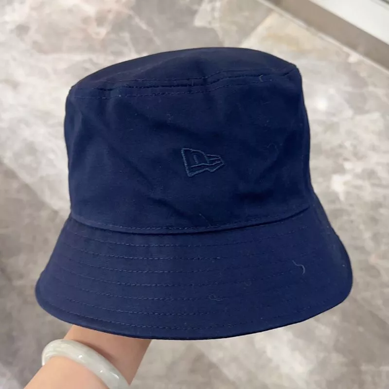 CHEAP Saint Laurent x New Era Cassandre Bucket Hat In Canvas Navy Blue 0119