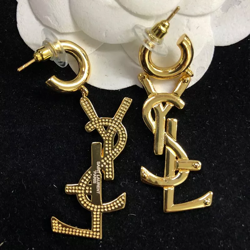 CHEAP Saint Laurent Opyum Pendant Earrings In Metal Gold 0118