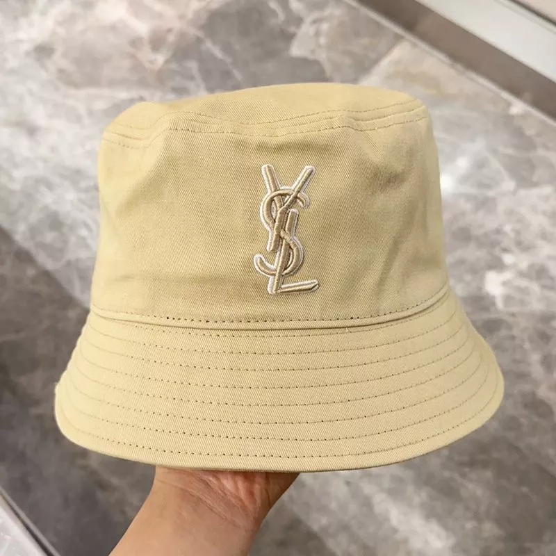 CHEAP Saint Laurent x New Era Cassandre Bucket Hat In Canvas Yellow 0119