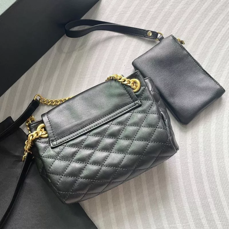 CHEAP Saint Laurent Mini Nolita Bag In Diamond-Quilted Lambskin Black 0113