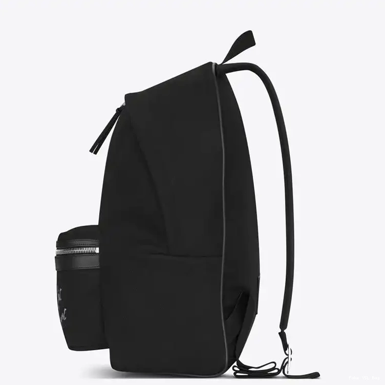 CHEAP Logo Canvas Saint Backpack City Laurent In Signature Black 0213