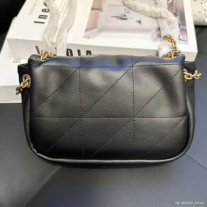 CHEAP Bag Mini Lambskin Laurent In Jamie Black 4.3 Saint Gold 0218