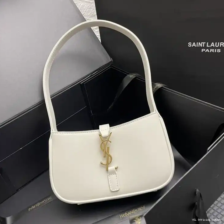 CHEAP 5 A Bag Smooth Mini White 7 Le Gold Saint In Hobo Leather Laurent 0218