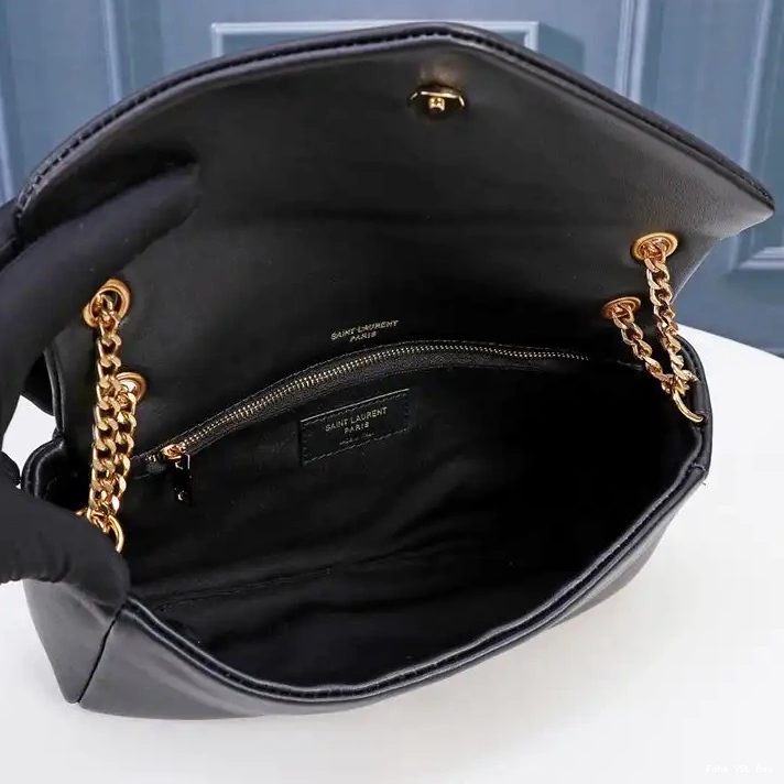 CHEAP Bag Calypso Black Lambskin In Plunged Laurent Saint Gold 0227