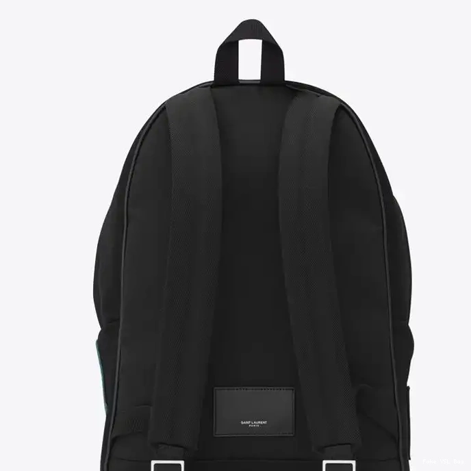 CHEAP Logo Canvas Saint Backpack City Laurent In Signature Black 0213