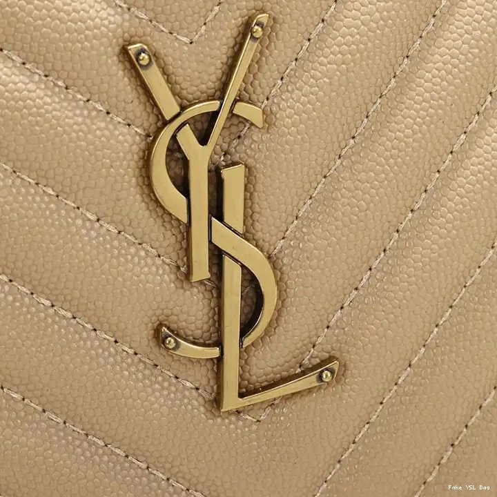 CHEAP Vinyle Saint Laurent In Camera Bag Gold Round Leather Matelasse Apricot Grained 0316