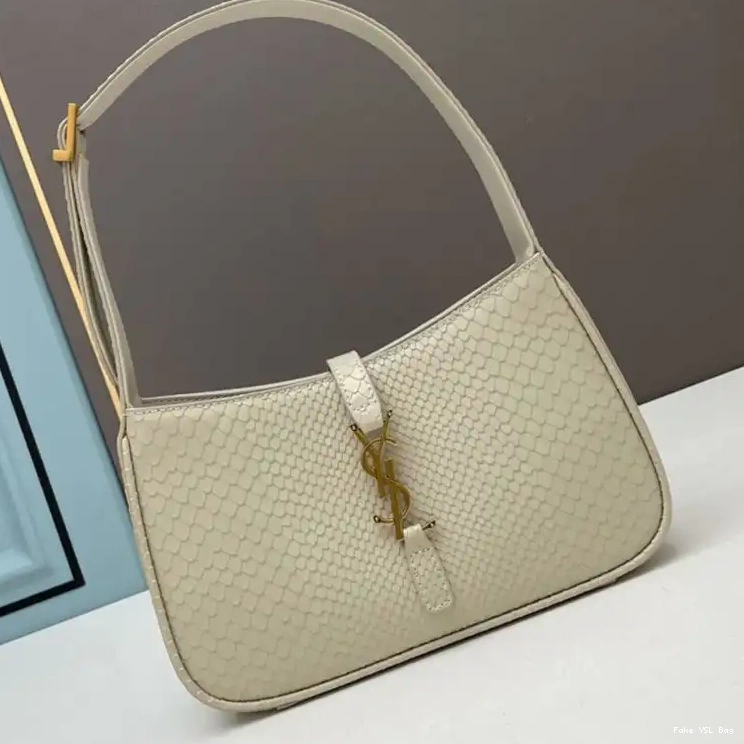CHEAP Laurent Leather In Bag Hobo Python White Gold Le 5 A 7 Saint 0320