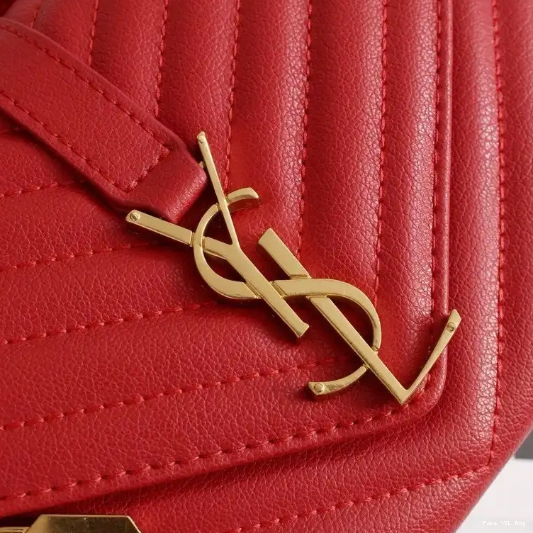 CHEAP Matelasse Medium Chain Gold Saint College Leather In Bag Red Laurent Classic 0318