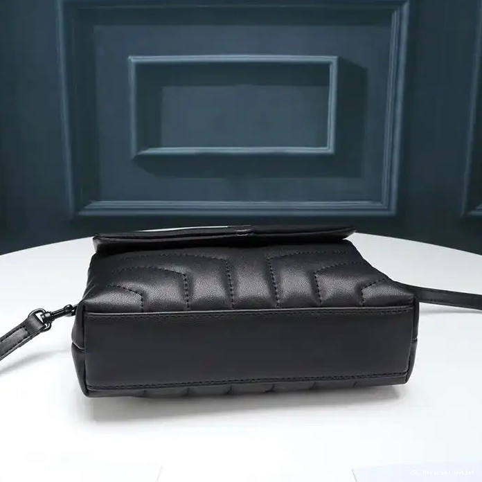 CHEAP Y Saint Leather Toy Matelasse Black Bag Laurent Mini Loulou In 0322