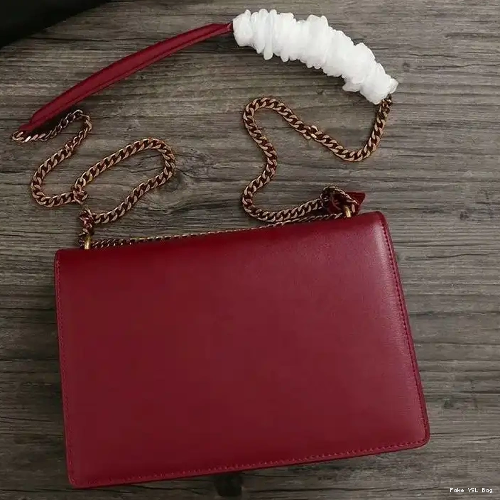 CHEAP Sunset Red Bag Chain Saint Leather Medium Gold Laurent In 0318