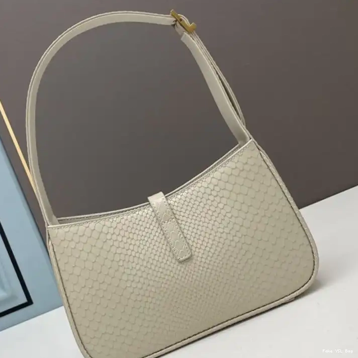 CHEAP Laurent Leather In Bag Hobo Python White Gold Le 5 A 7 Saint 0320